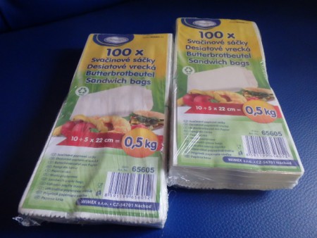 č.9105 Sáček svačinový papírový 0,5kg bílý balení 100ks 46,20