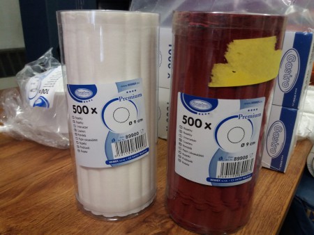 č.4951 Rozetka papírová bílá 9cm PREMIUM,balení 500ks-224,60